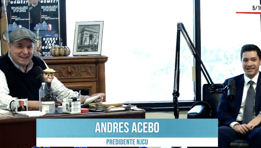 President Andrés Acebo and Ino Gomez on Ino Contigo 1