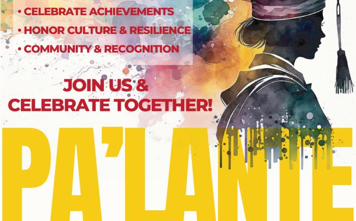 Graphic for the 2026 Pa'Lante graduation celebration