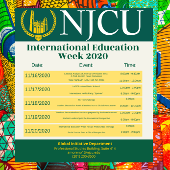 International Education Week Complete Schedule 2020