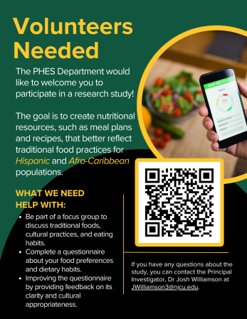 Volunteers Needed for Population Health & Exercise Science department survey