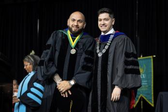 Suraj Kaufman and President Acebo