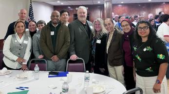 AFT leaders and members at a recent meeting.