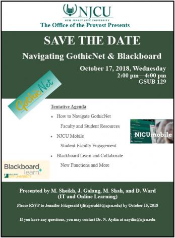Provost Event Navigating Gothicnet flyer